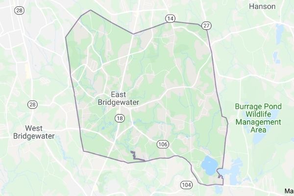 South Shore Window Cleaning - East Bridgewater Map