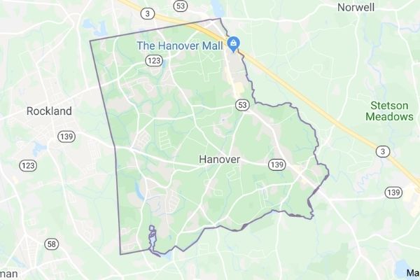 South Shore Window Cleaning - Hanover Map