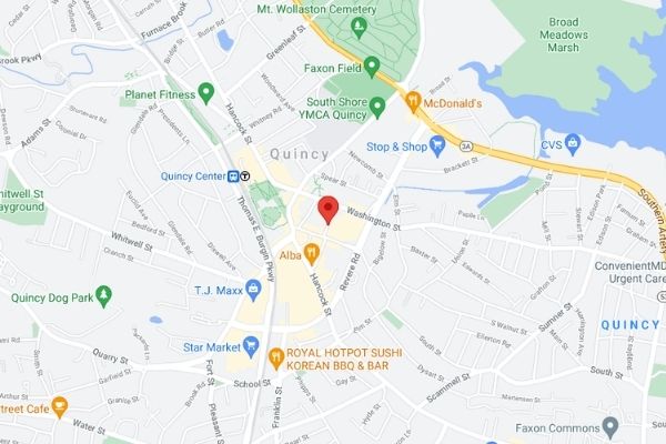 South Shore Window Cleaning - Quincy Map