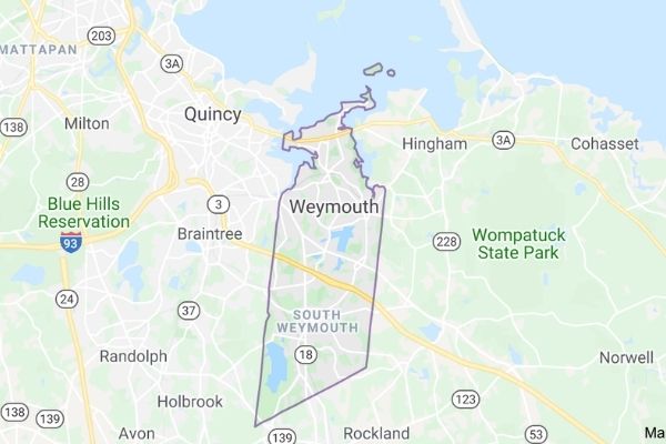 South Shore Window Cleaning - Weymouth Map