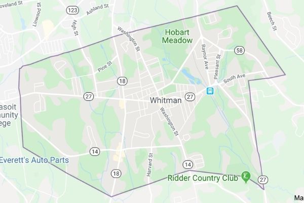 South Shore Window Cleaning - Whitman Map