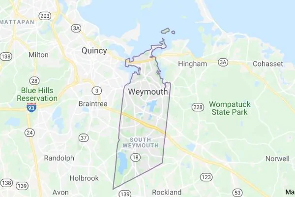 South Shore Window Cleaning Weymouth Map