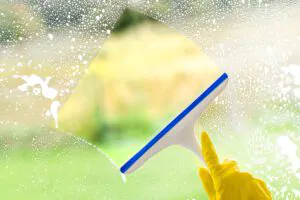 Use a squeegee - South Shore Windows Cleaners.